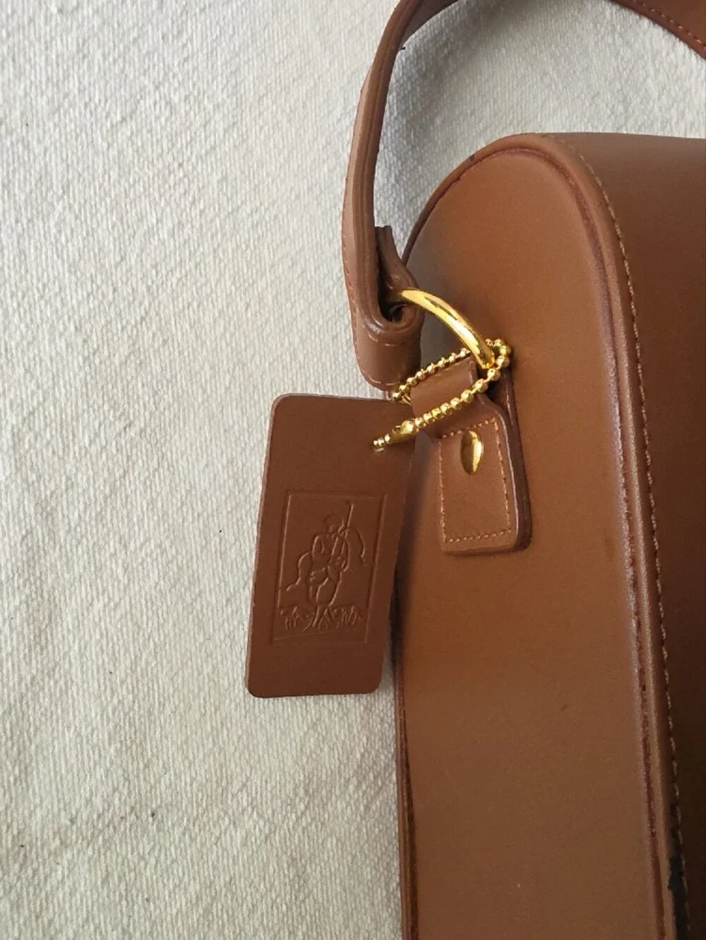 Men's Brown Faux Leather Travel Bag
